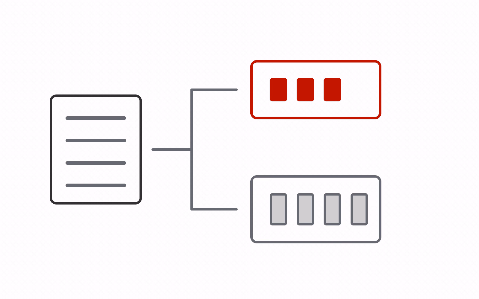 One source asset branches into two compact encoded variants