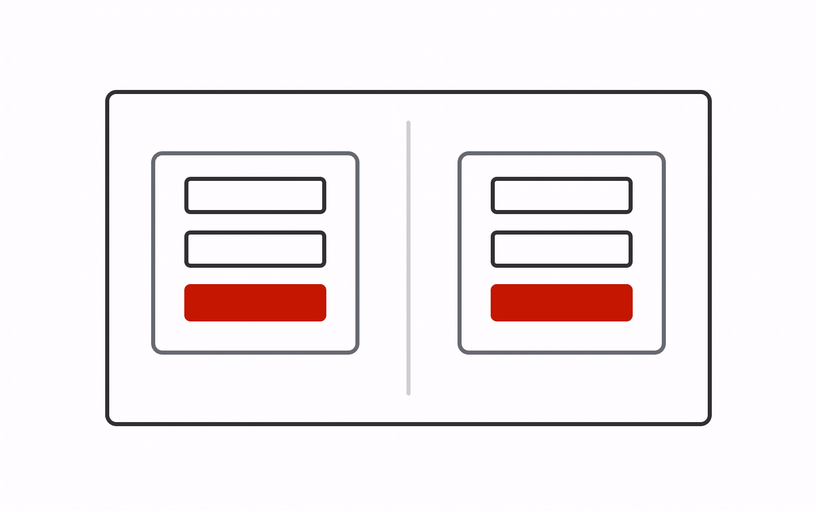Two separate release stacks within one shared machine boundary