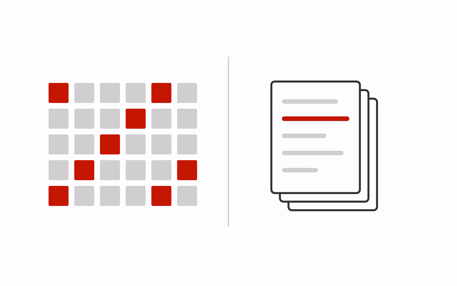 A grid of allocation slots beside stacked pages of cached bytecode
