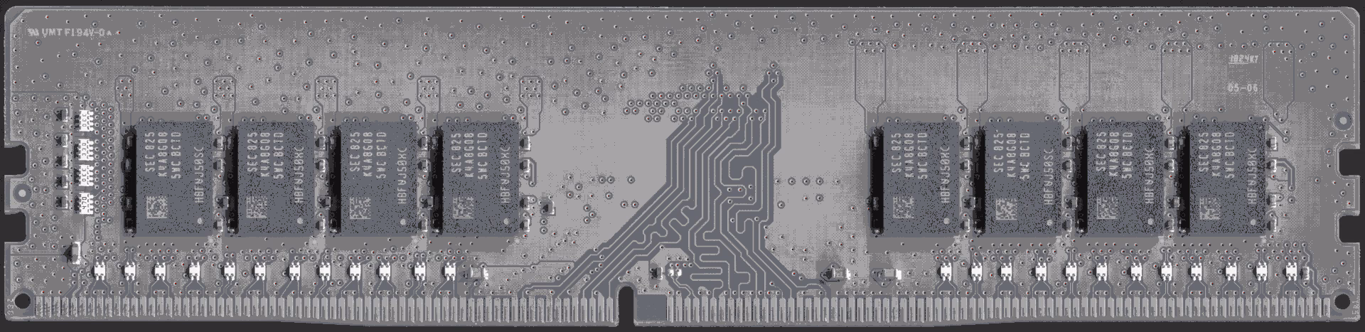 Close-up of a DDR4 memory module