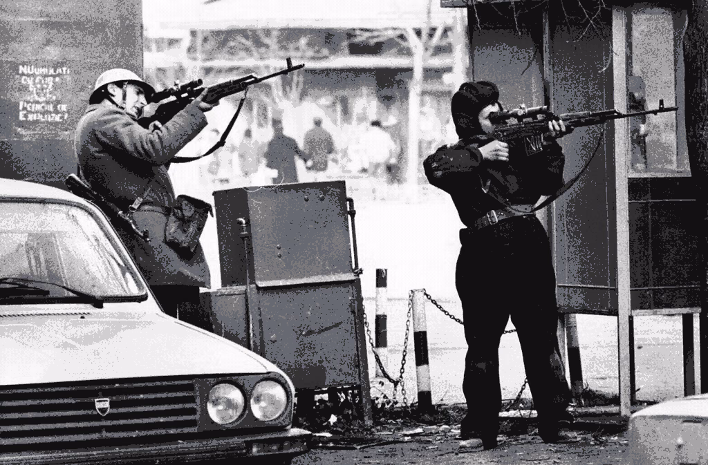 Militari înarmați în timpul Revoluției Române din 1989
